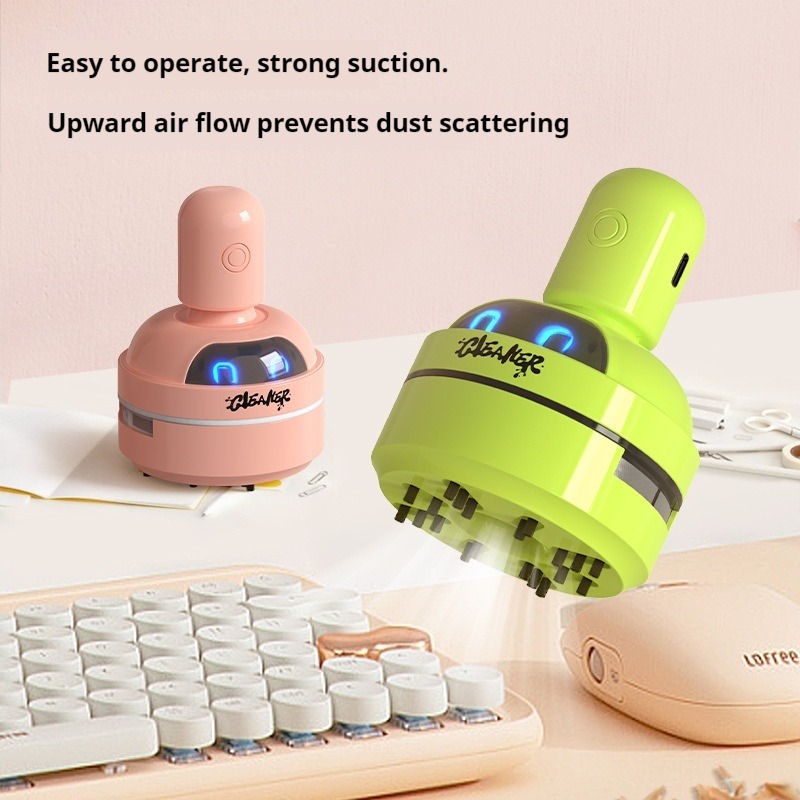 مكنسة كهربائية صغيرة محمولة بت - مراجعة Mini Desktop Vacuum Cleaner For Eraser Dust وسعره